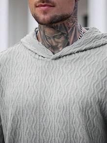 Manfinity Homme Men's Casual Hooded Sweatshirt Set With Pockets Men Co Ord Set Grey Outfit Men Men Sweatsuit Set Men Joggers Suit Knitted Two Piece Outfit Men - Coffee Brown - View 6