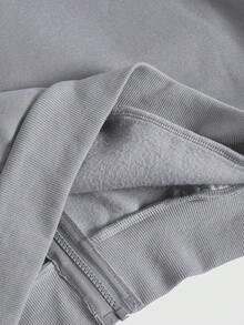 Fairycore 女式复古翼与荆棘印花字母水钻装饰百搭套头衫 - 灰色 - 查看 5