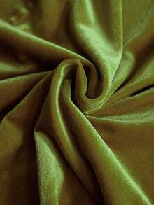 EMERY ROSE Váy dài bồng bềnh dáng chữ A cổ vuông thanh lịch sang trọng kiểu Pháp, vải nhung trơn màu gợi cảm, thiết kế nhiều lớp, khóa kéo sau lưng, váy dài xếp nếp cao cấp, phù hợp cho các dịp trang trọng mùa thu/đông, tiệc tối - Màu xanh Ô liu - Xem 7