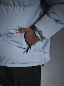 Driftmere Áo khoác mùa đông nam, thiết kế phối màu tương phản, chất liệu dày dặn, thời trang hàng ngày, mùa thu, phối màu tương phản, áo khoác thể thao mùa đông thường ngày, ấm áp. - Màu xanh lam - Xem 6