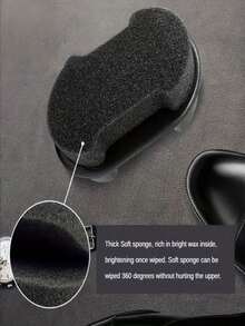 1pc All-In-One Shoe Shine Sponge, Suitable For Cleaning, Maintenance Of Leather Shoes And Bags
