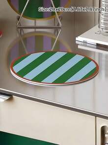 Joivida 茶杯马克杯，圆形杯垫，条纹彩色图案，餐厅桌面装饰品，采用优质皮革材料制成，用于节日装饰，耐热保护，适合家庭使用 - 杯墊 - 查看 7