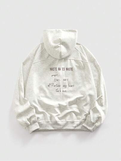 Street Life sweat-shirt à capuche décontracté pour hommes avec poche kangourou, imprimé slogan et étoile , idéal pour le printemps et l'automne