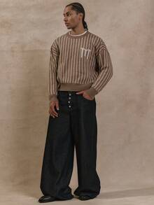 Musero Round Neck Striped Jumper