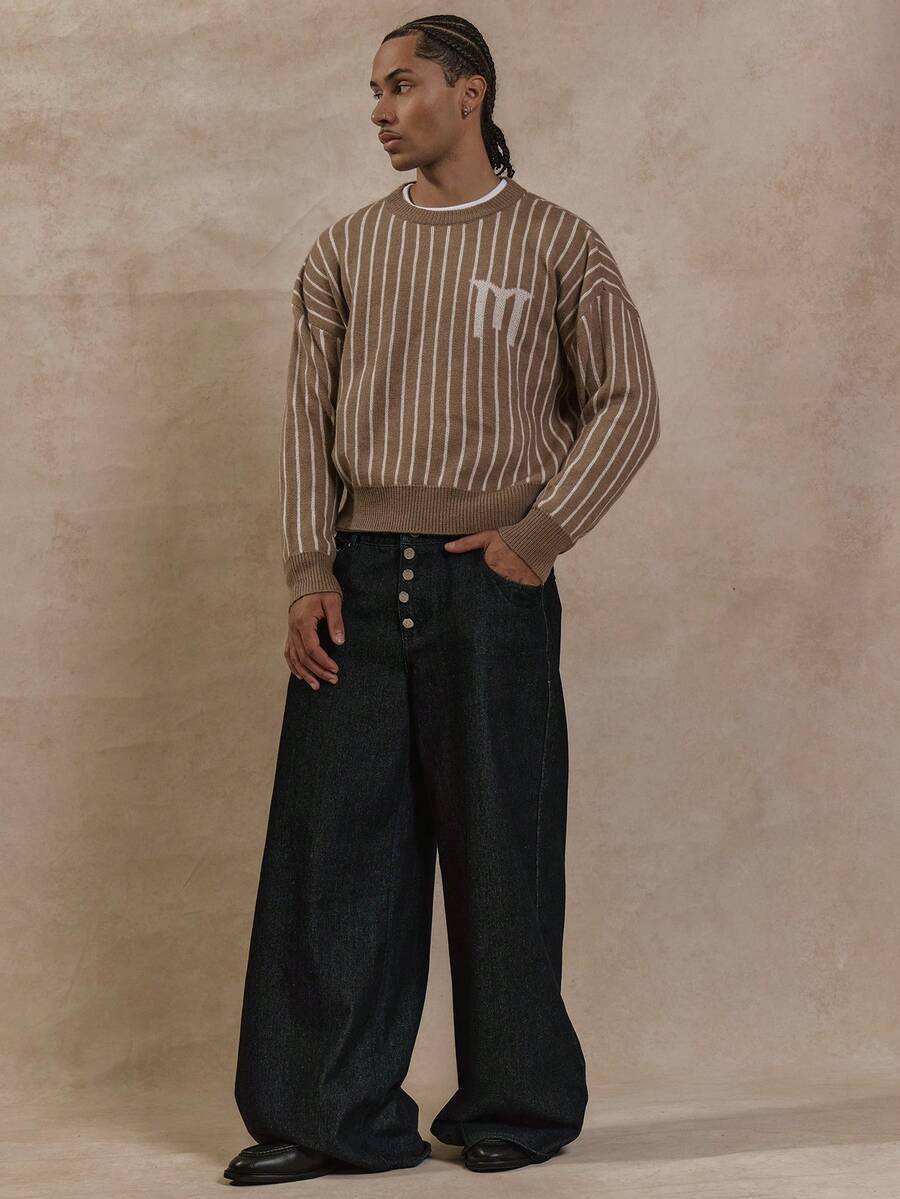 Musero Round Neck Striped Jumper