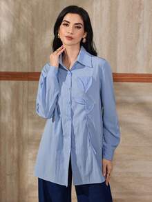 Modelyn Fashionable 3D Floral Casual Women Blouse