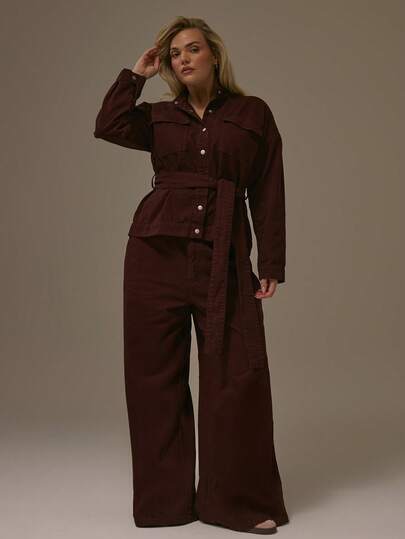 MUSERA 加大码阔腿牛仔裤 秋季可爱舒适节日樱桃漆