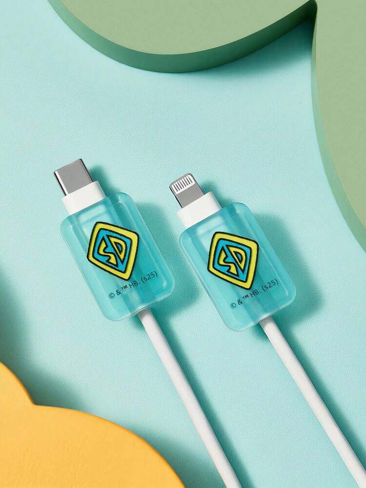 SCOOBY-DOO X SHEIN 3 Pcs Data Line Protectors, Compatible With Iphone Chargers, Charger Protectors (Excluding Data Lines),Gift Ideas - Green - View 6