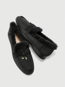 CUCCOO BIZCHIC 女式休闲一脚蹬平底运动鞋 - 黑色 - 查看 5