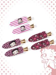 Betty Boop | ROMWE Hair Clips - Pink - View 1