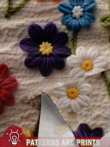 EMERY ROSE 大码女装日常休闲优雅复古假日风格热带仿羊毛花卉复古图案圆领双层盖袖宽松衬衫，女式夏装 - 彩色 - 查看 3