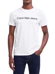 Calvin Klein Men's T-Shirts Bright White - White - View 1