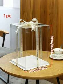 1pc Party & Festival Gift Box, 1-Layer, 2-Layer Or 3-Layer Gift Storage Box,Christmas - White - View 6