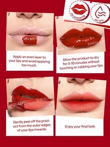 SHEGLAM Peel Talk Lip Tint-Celeb Crush Long-Lasting Waterproof Liquid Lipstick Peel Off Lip Stain High Pigment Tattoo Tint Lip Tint Henna Brand Beauty Makeup Face Paint Cosmetic For Women Girls Perfect For Fall Winter Ideal For Y2K Fancy Fashion Suitable For Birthday Christmas Present Party Ready Best Color