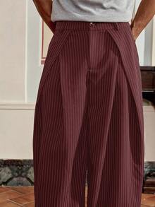 SWAVVY Quần ống côn kẻ sọc thường ngày dành cho nam - Màu Tím - Xem 7