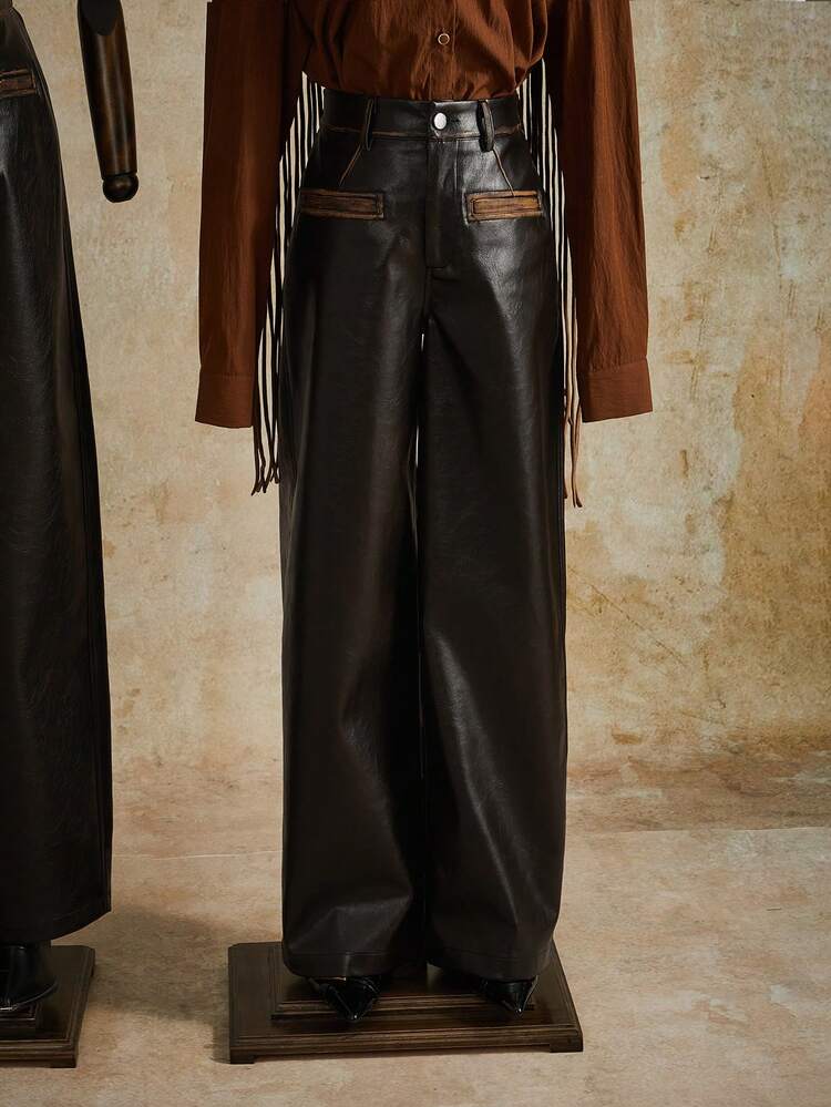 Women's Elegant & Fashionable Leather Pants, Autumn/Winter