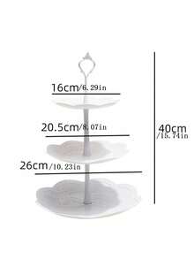 多层欧式甜点托盘、蛋糕架、甜品展示架 - 白色1PC - 查看 8