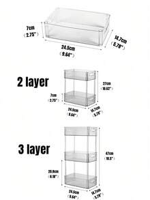 1pc 2/3 Layers Transparent Cosmetic Organizer Storage Rack For Countertop, Display Shelf For Desk Gadgets, Perfume And Skincare Makeup Products Tray - Clear - View 3
