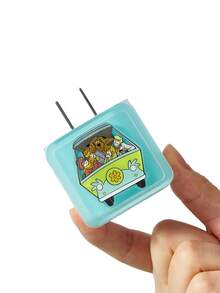 SCOOBY-DOO X SHEIN 3 件装数据线保护套，兼容 充电器，充电器保护套（不含数据线），礼品之选 - 綠色 - 查看 8