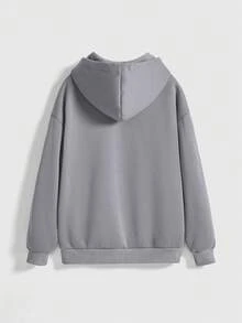 Fairycore 女式复古翼与荆棘印花字母水钻装饰百搭套头衫 - 灰色 - 查看 2