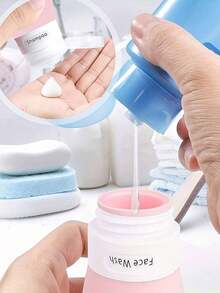 Travel Essentials 17pcs/Set, Silicone Travel Bottles For Toiletries, Leakproof Empty Refillable Liquid Container Travel Essentials For Cosmetics Shampoo Soap Conditioner Lotion Liquid, Travel Accessories With Portable Storage Bag Split - Multicolor - View 4