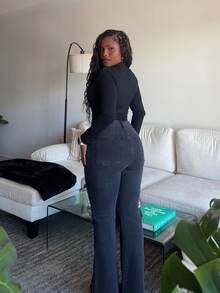 Tyla Gomez 女拉鍊立領連身衣 - 黑色 - 查看 2