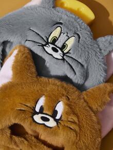 TOM & JERRY X SHEIN 1 可爱卡通毛绒刺绣图案宠物帽子头饰，多种尺寸可供选择，适合猫咪、狗狗、汤姆、杰瑞、奶酪。