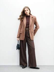 CUCCOO BIZCHIC CUCCOO 女式方头黑色亮片平底玛丽珍鞋，朋克风格秋季一脚蹬平底鞋 - 黑色 - 查看 2