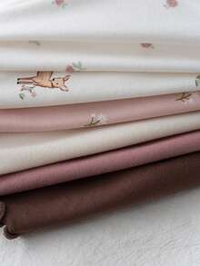 Loomiva 6pcs Baby Girl Floral Print Soft Knit Crew Neck Long Sleeve Ruffle Hem Tops Set - Multicolor - View 7