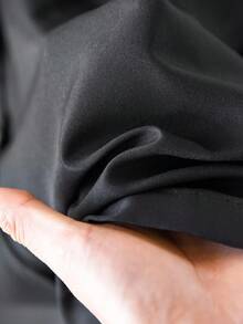 SHEIN CURVE+ Plus-Size Women's Black Mid-Length Trench Coat Winter Fall Autumn/Autumn /Winter