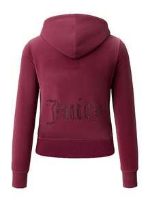 Juicy Couture Women's Full Zip Sweatshirt Red - 酒紅色 - 查看 5
