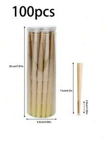 50/100/200 Pack 110mm King Size Pre Rolling Paper Cones Brown Rolling Paper With Tips|Rolling Paper