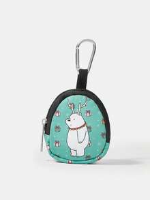 We Bare Bears X SHEIN 带按扣和拉链口袋的零钱包，多功能小袋，零钱收纳钱包，男女皆宜 - 卡通 - 查看 2