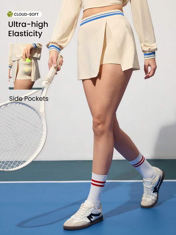 CourtClass Women's Solid Color Minimalist Casual Sports Skirt Skirt Tennis Tennis Women Women Tenniss Tennis Skirt Tennis Skirt Pocket Tennis Wear Tenniss Women High Socks Tennis Accessories