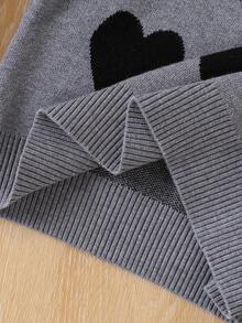 Sparklyn Girls Heart Pattern Jacquard Knit Sweater & Leggings 2-Piece Set, Autumn/Winter Girls Sweater Sets Kids Two Piece Set 2 Piece Girl Sets Girls Winter Outfit Sets Sweatshirt Straight Pants Suit Tween Girl Kids Two Piece Set Girls Sweater Sets Tween Matching Set Knit Girl Knit Set Girls Spring And Autumn Suit Girl Clothes Autumn And Winter Clothes Women 2 Piece Pants Suits Casual Two Piece Set Girls Spring And Autumn Suit Girls Sweater Sets Girl Pants Sets Girl Winter Clothes Teen Girls Sets Sweatshirt Straight Pants Suit Tween Girl Women Two Piece Sets - Grey - View 8