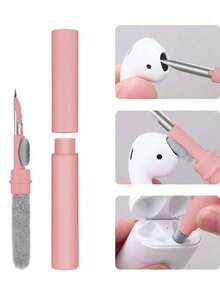 Wireless Earbud Cleaner Kit, 3-In-1 Charger Port Cleaner For All Electronics - Dust Removal Tool For Headphone Case, Speaker & Charging Jack - Pink - View 6