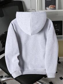 Tween Boys' Casual Solid Color Loose Fit Sweatshirt - Grey - View 2