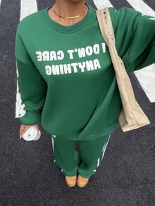 Muchica Bộ đồ thể thao dệt kim in màu xanh lá cây dành cho nữ - màu xanh lá - Xem 4