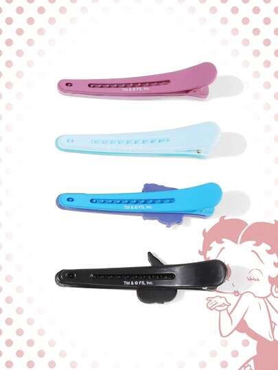 Betty Boop | ROMWE Fashionable Letter & Cartoon Pattern Hair Clips