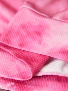 JNSQ Conjunto de 2 piezas para niñas preadolescentes - Sudadera con mangas largas y efecto tie-dye y pantalón de chándal de pierna recta holgada, adecuado para otoño, invierno, uso diario, actividades al aire libre, vacaciones, ropa urbana, fiestas y casual - Rosa - Ver 12