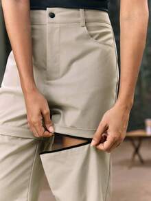 In My Nature Quần ống đứng ngoài trời dành cho nữ có túi rời - Màu be - Xem 1