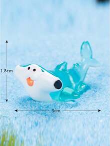 10/20pcs Mini Resin Shark Figurines, Small Spotted Art Shark Sculpture Ornaments, Suitable For Fish Tanks And Micro Landscape Decorations, Home Decor, Blue With Polka Dot Design, Easter Gift