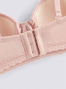 Loungeista 女士薄杯AB罩杯小胸聚拢文胸，防止下垂，光滑蕾丝性感文胸，内衣 - 粉色 - 查看 6