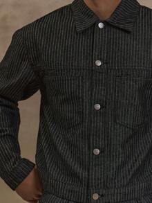 Musero 超大款宽松条纹纽扣牛仔夹克 Only 春夏街头风 - 彩色 - 查看 2