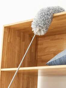 1pc Microfiber Duster, Extendable Feather Duster (Stainless Steel) 25 To 56 Inches, Reusable Bendable Dusters, Washable Dusters For Cleaning Ceiling Fan, High Ceiling, Blinds, Furniture, Cars - Grey - View 2
