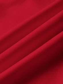 TOM & JERRY X SHEIN Baby Boy Casual Cartoon Cat & Letter Print Crew Neck Red Sweatshirt, Autumn - Red - View 7