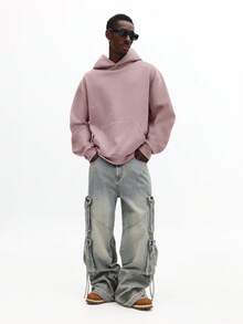 SUMWON 印花连帽套头衫，背面印有皇冠图案 - 淺粉色 - 查看 3