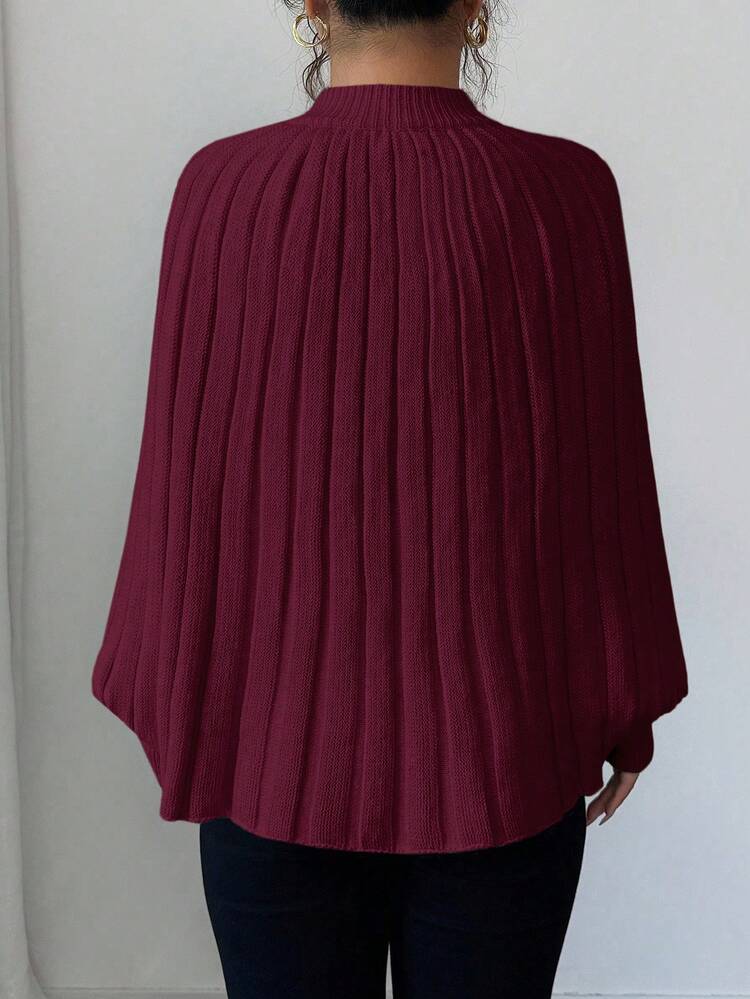 Elenzga Women's Elegant High-Quality Knitted Cardigan With Metal Button Design, Simple And Generous, Suitable For Autumn/Winter - Burgundy - View 4