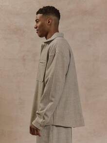 Musero Long Sleeve Boxy Hidden Placket Jacket Style Set Top Only Front Pocket Detailing SPRING SUMMER Essentials - Camel - View 3