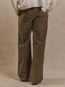Musero Weite Hose mit technischen Gürtelschlaufen-Details, Sommer Frühling Urlaub